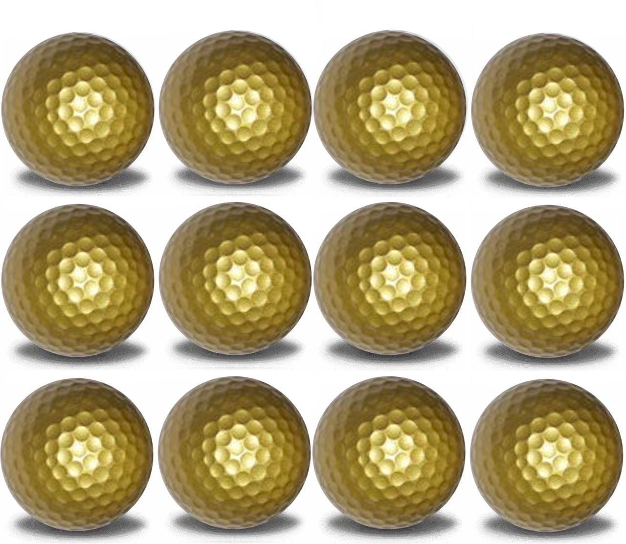 Gold golf balls