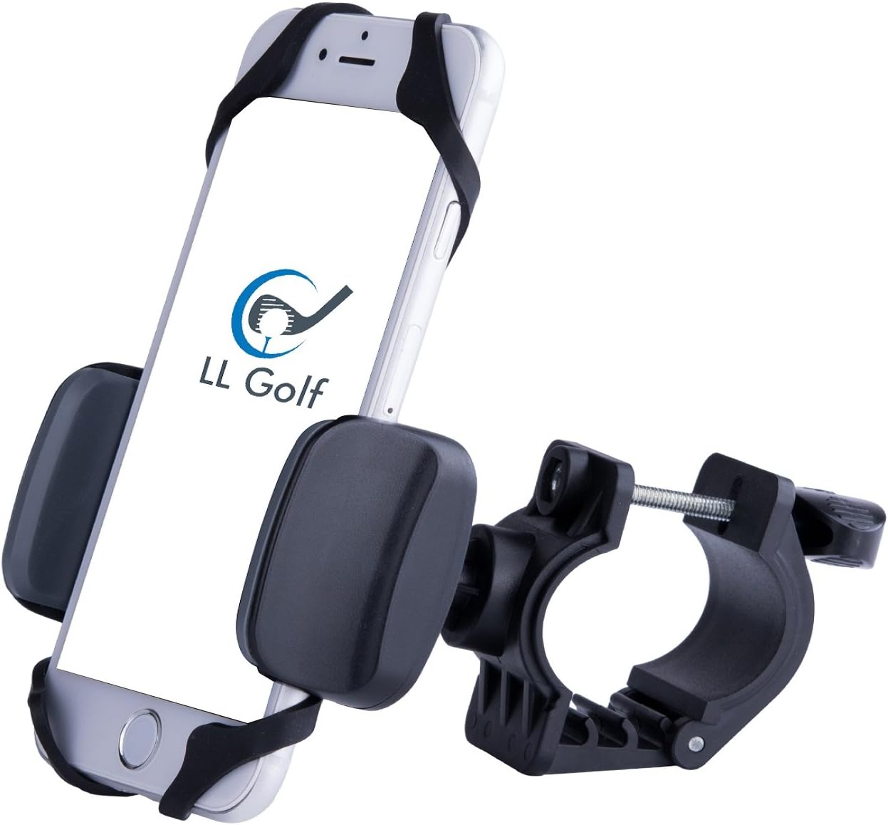 Golf bag phone holder