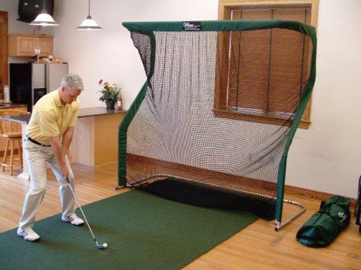 Indoor golf net and mat