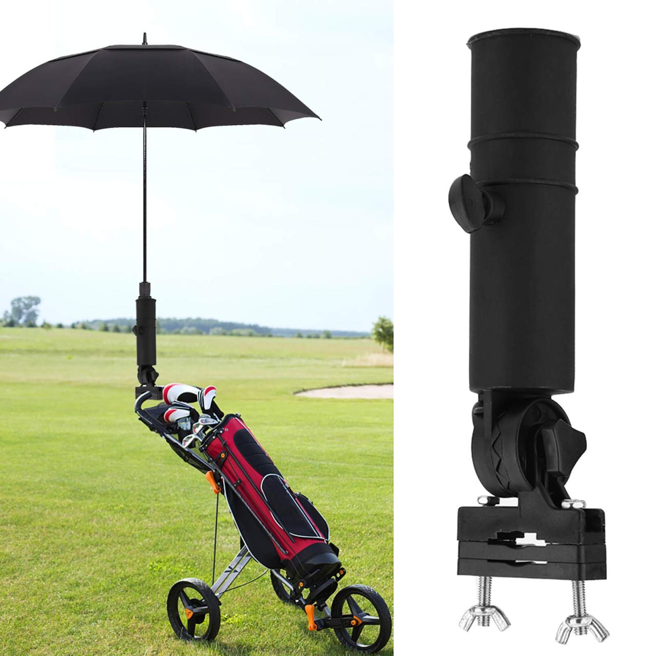 Golf buggy umbrella holder