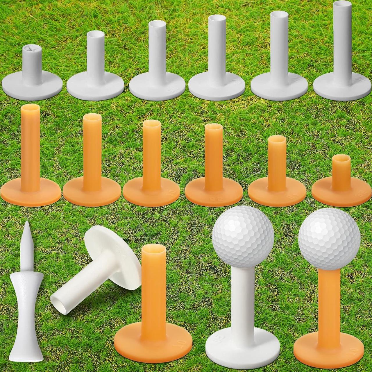 Rubber tees for golf mats