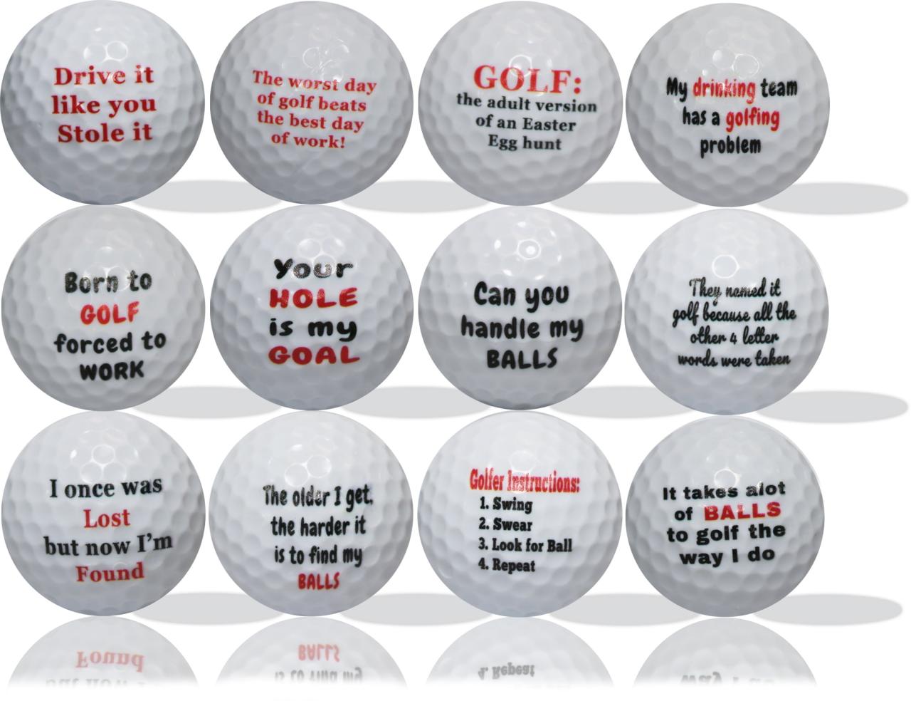 Humorous golf balls