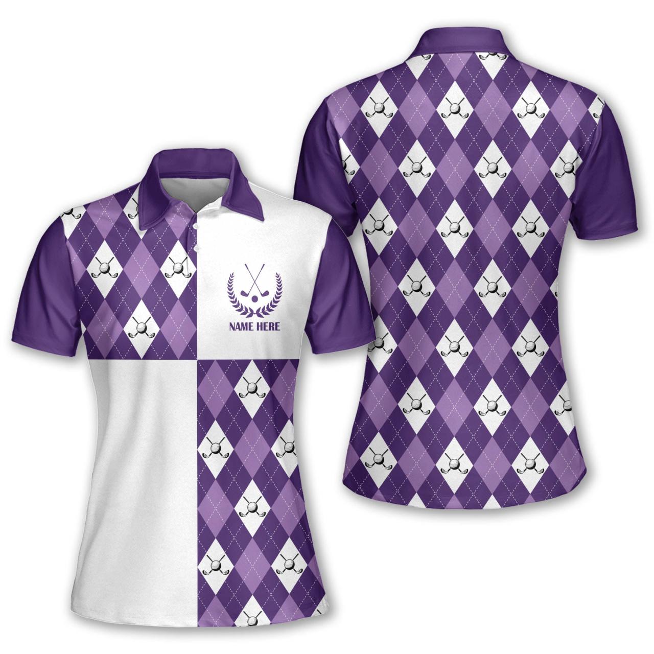 Purple golf shirt ladies