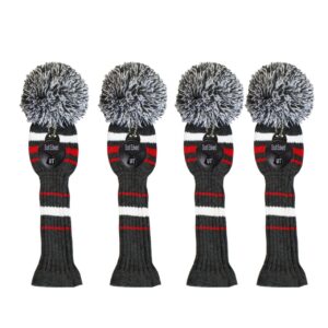 Knit hybrid golf head covers
