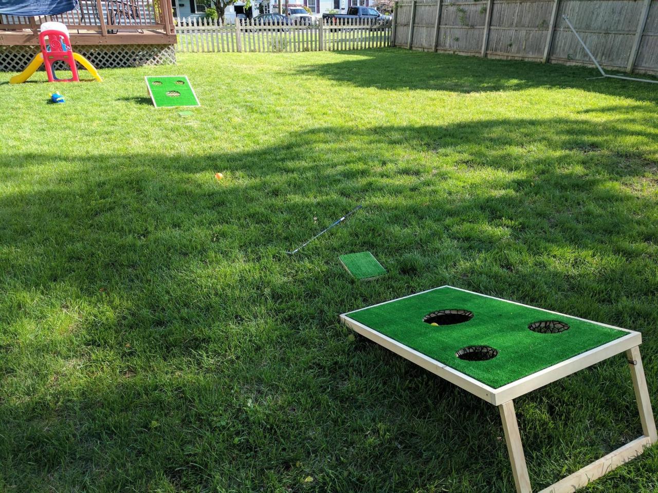 Golf mini miniature ideas homemade games outdoor kids fun garden backyard hole portable diy putt entertaining course carnival game indoor