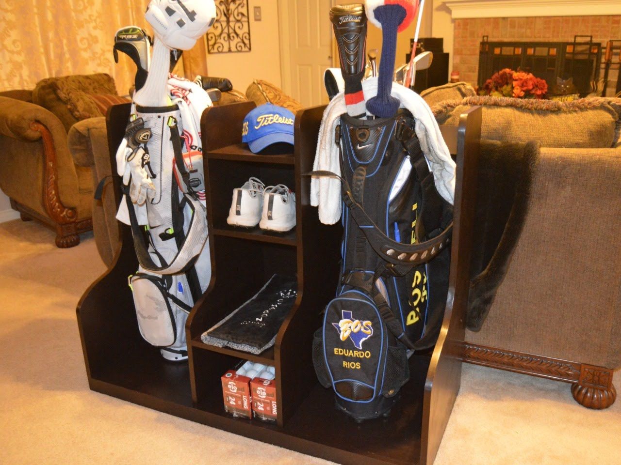 Golf club organizer for bag