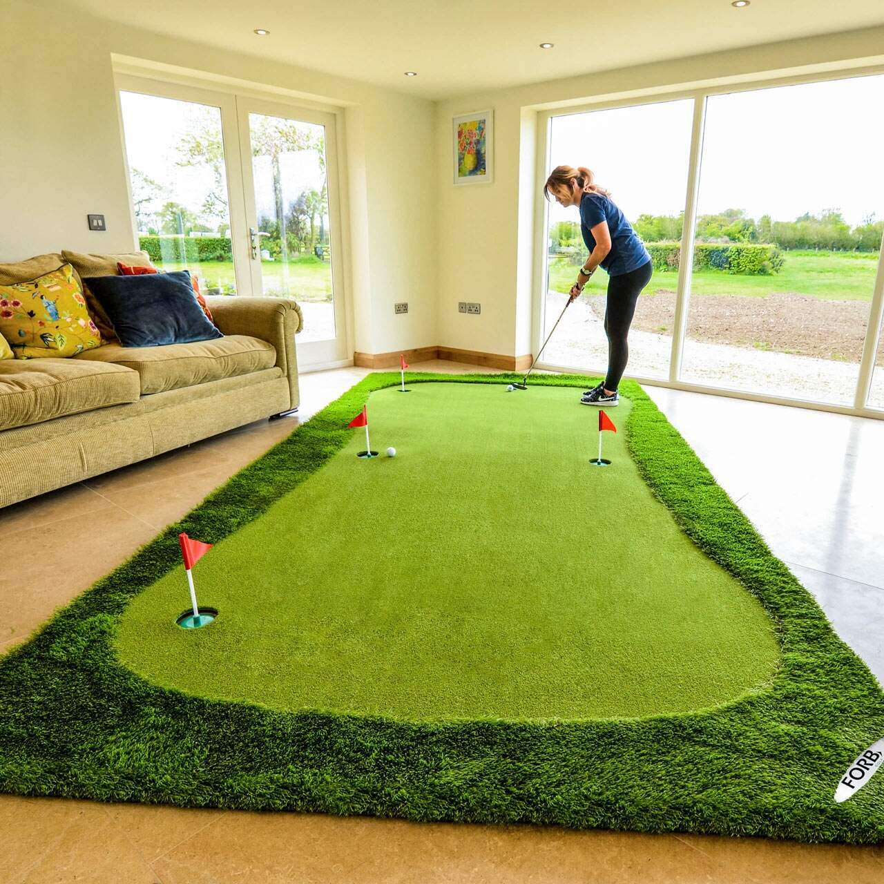 Putt practice mat