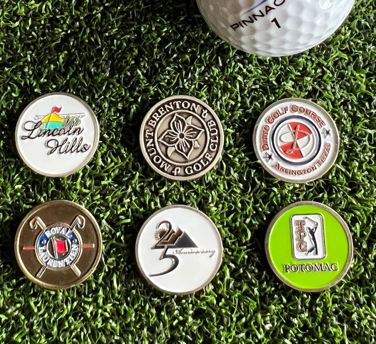 Magnetic golf ball marker