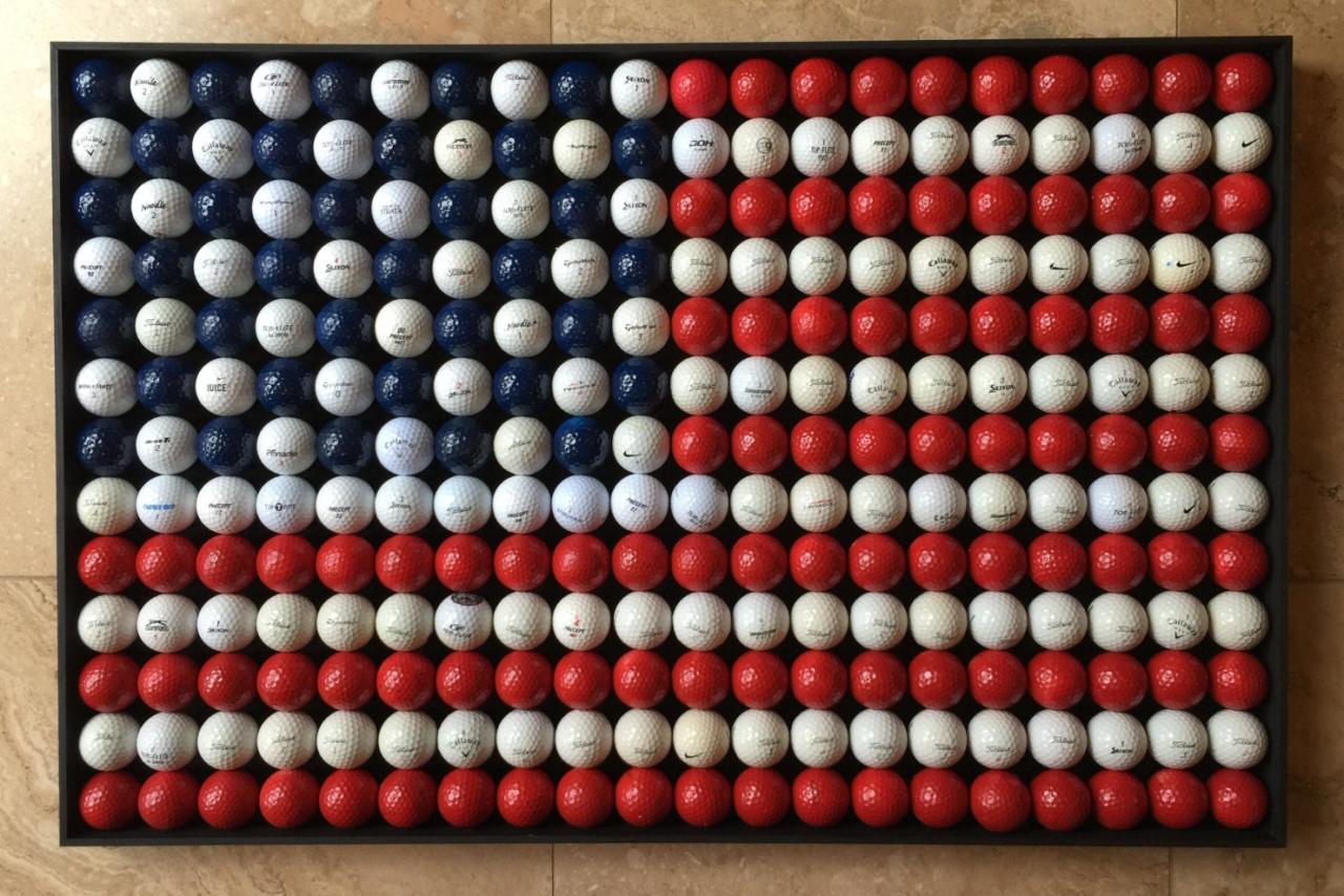 American flag golf balls