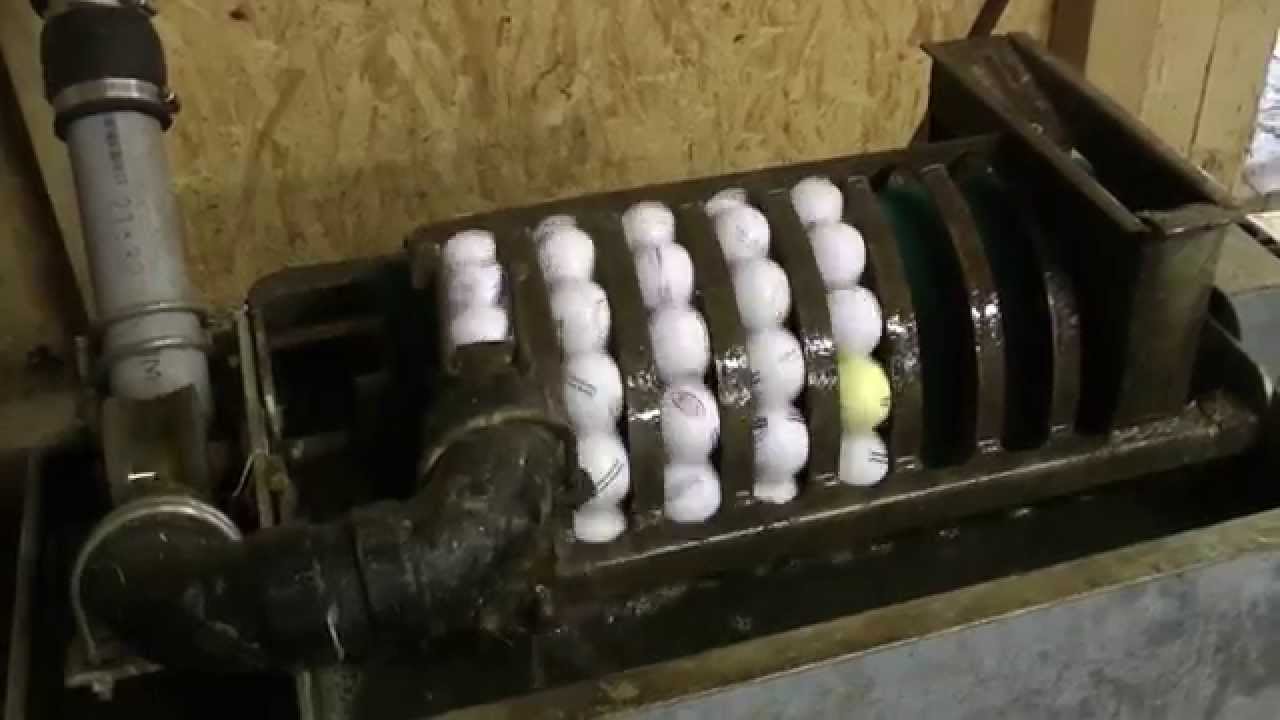 Golf ball machine washing