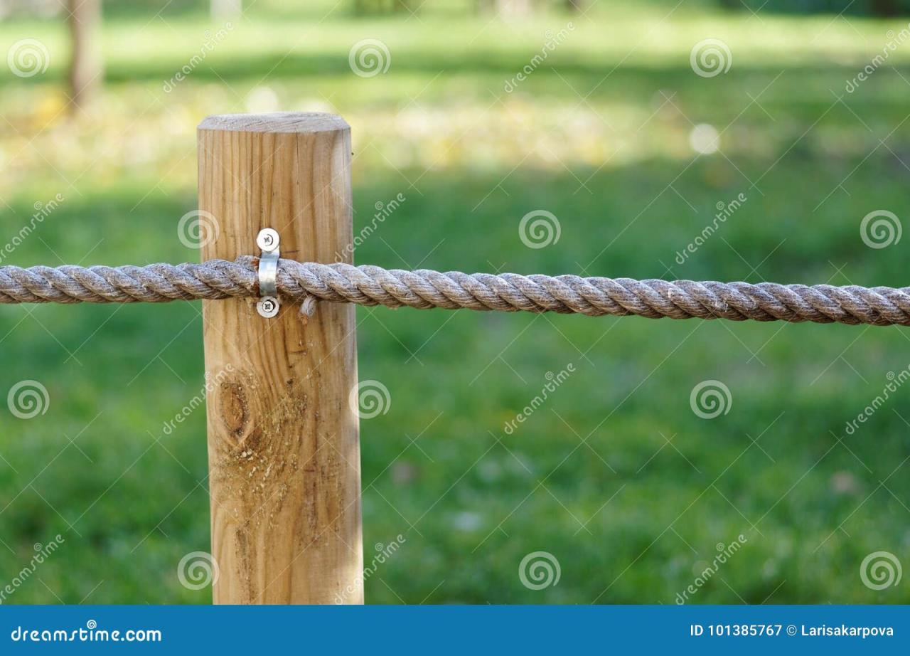 Stakes and rope