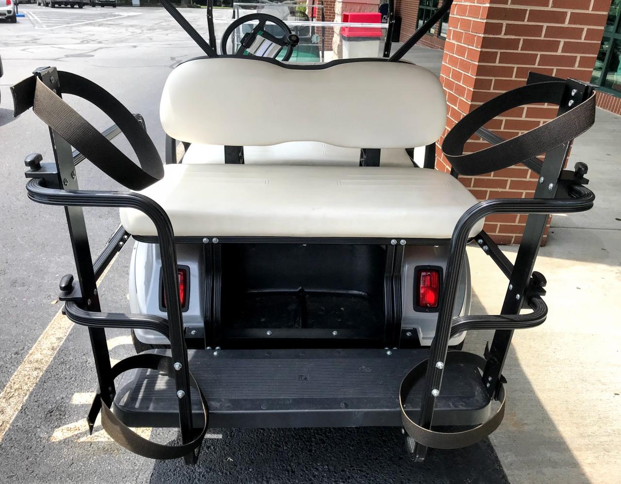 Golf cart golf bag holder